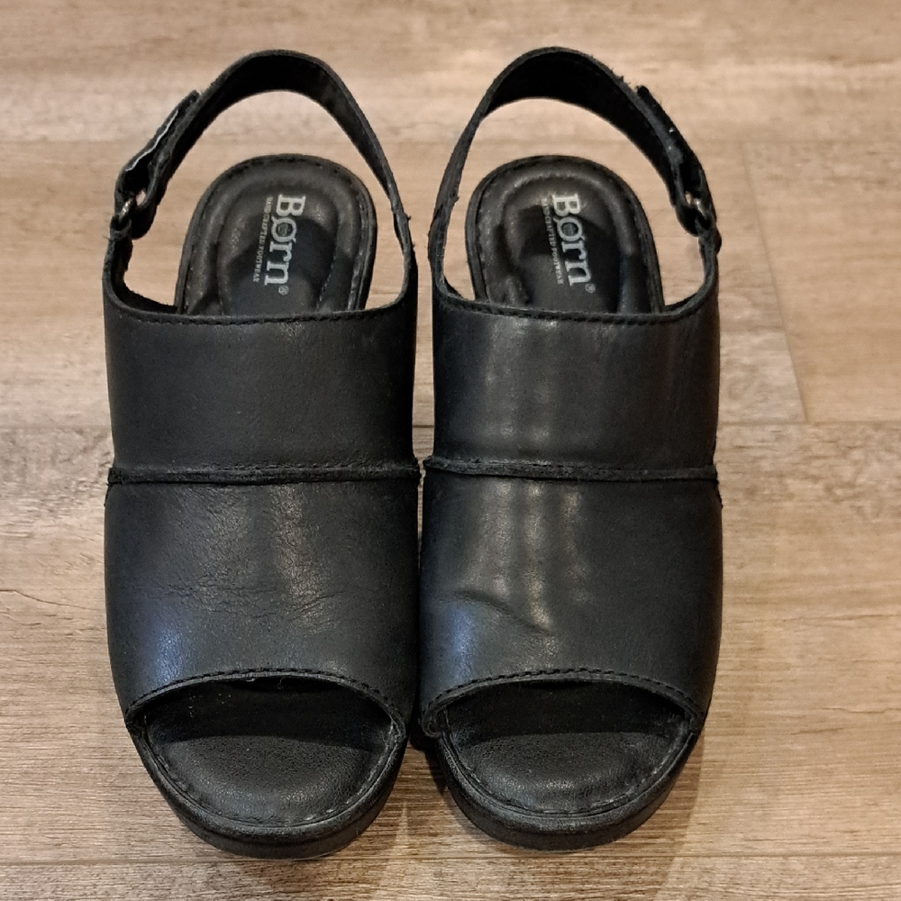 Born Black Open-Toe Women's Heels
